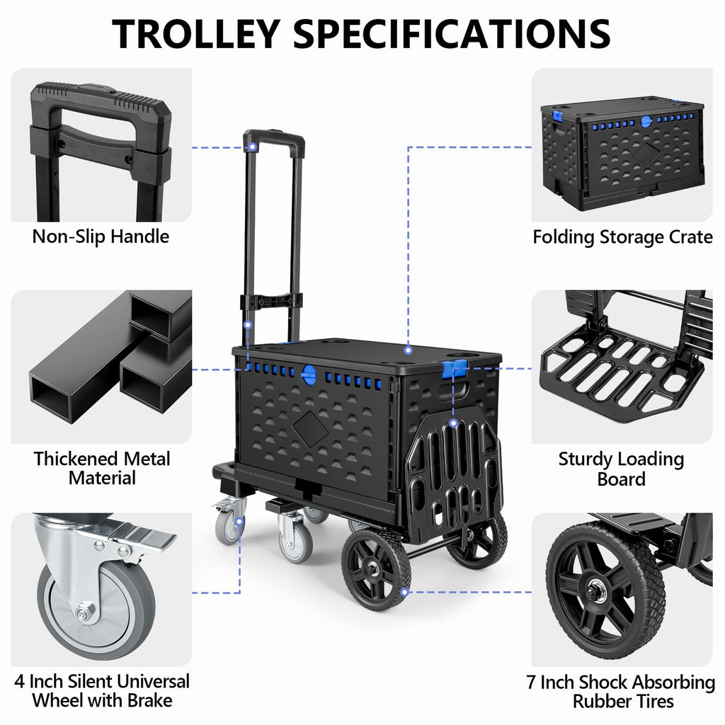 4-in-1 Convertible Dolly Cart with Crate F19501