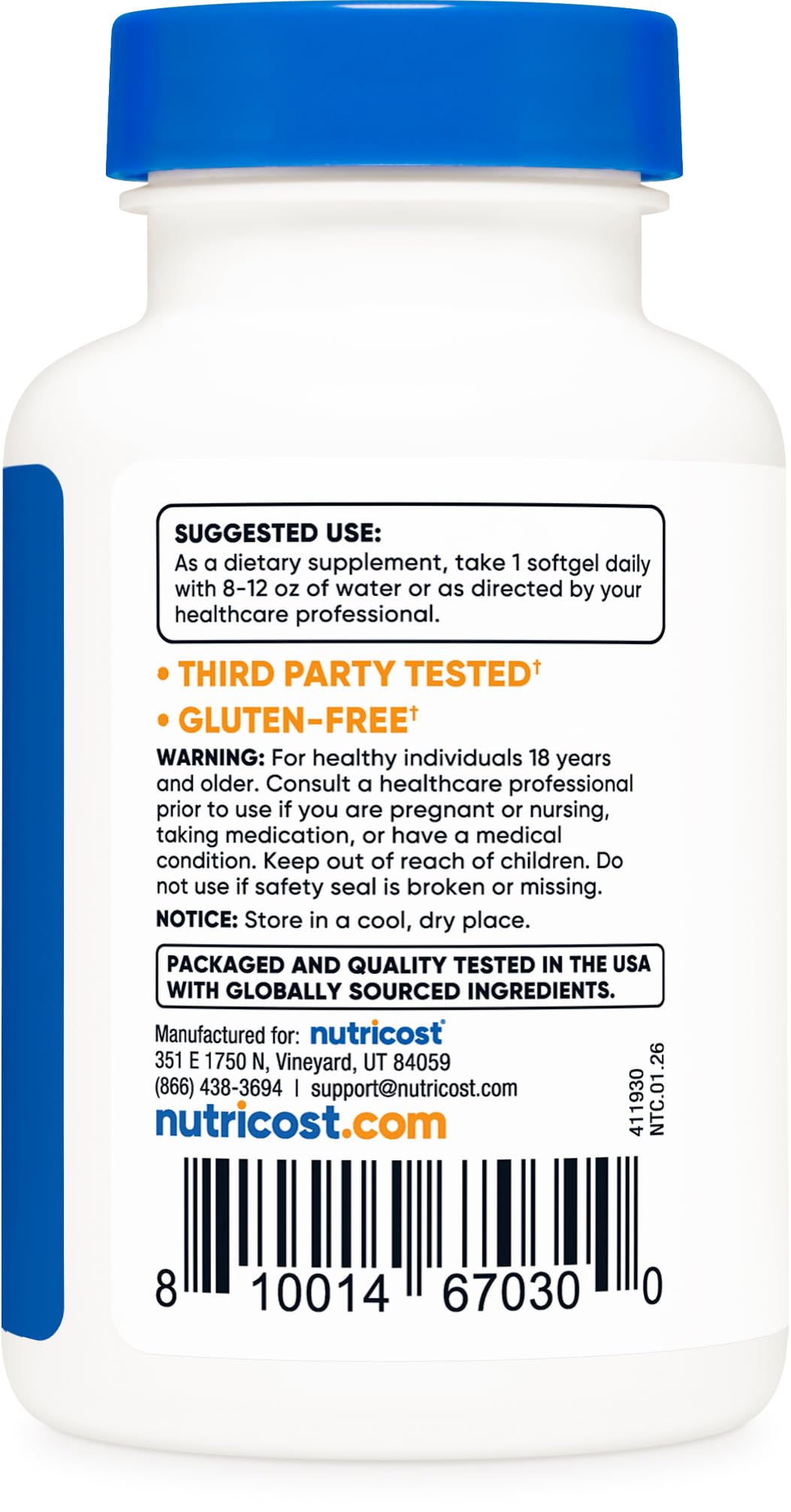 Zeaxanthin with Lutein 20mg 120 Softgels H107614