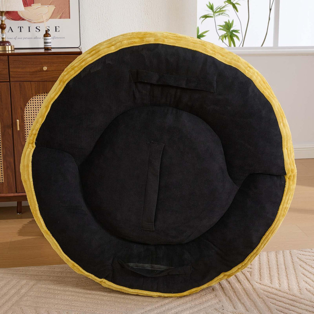 Oversized Corduroy Bean Bag Chair with 3 Pillows P516