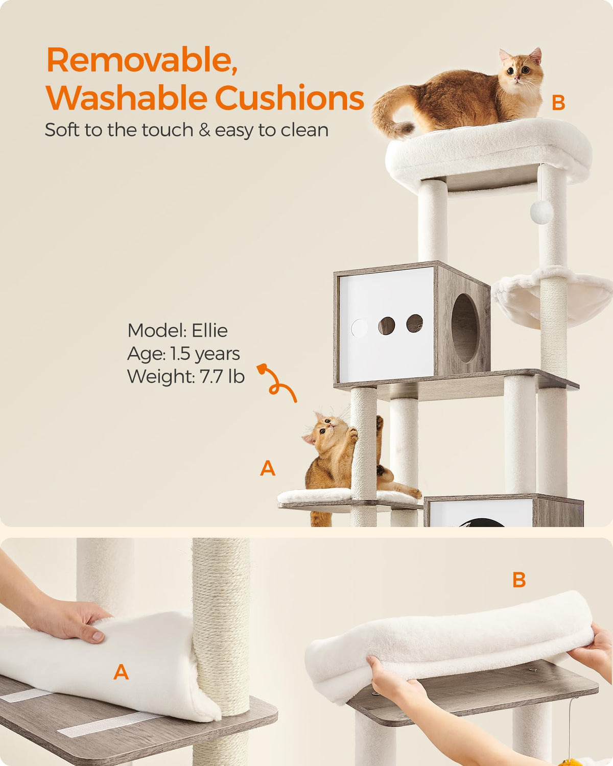 70.1-Inch Tall Cat Tree with Litter Box Enclosure X216219