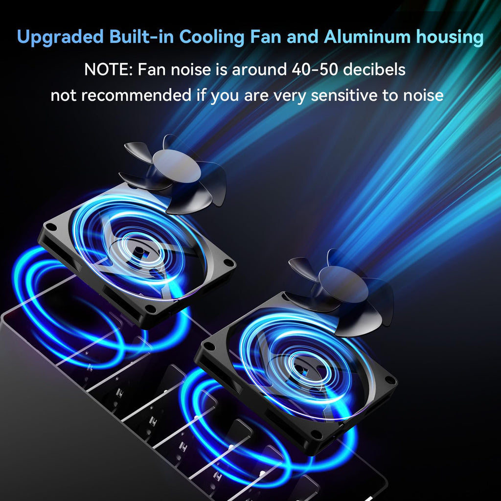 Aluminum 8 Bay Hard Drive RAID Enclosure with Cooling Fan Q33528