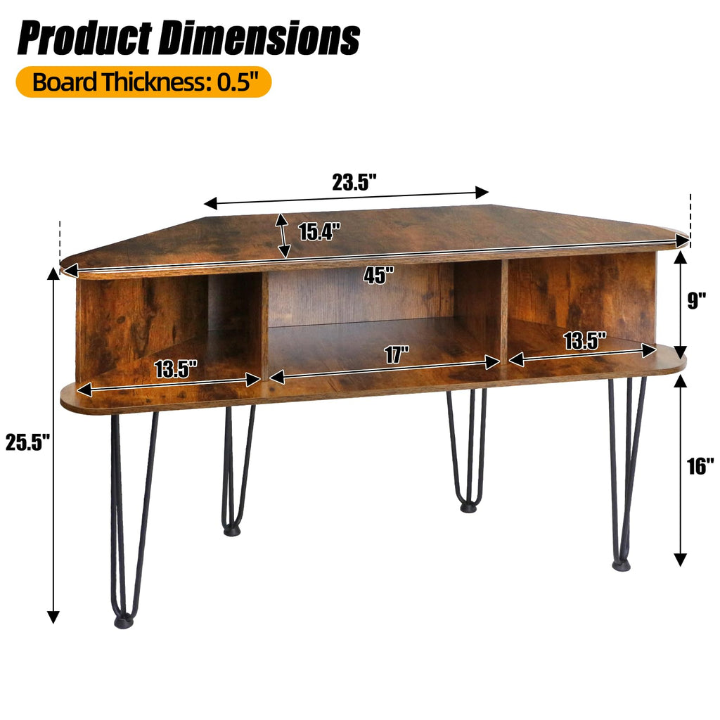 Corner TV Stand with Storage J3731