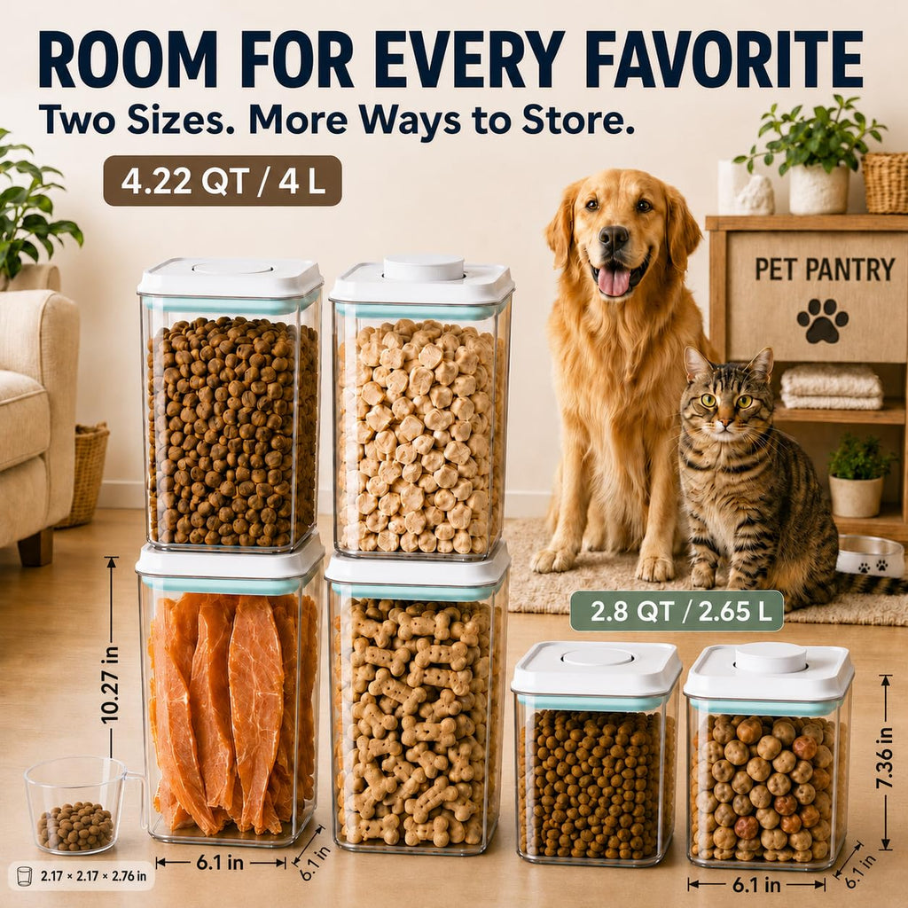 Airtight Dog Food Storage Container with Scoop A79568
