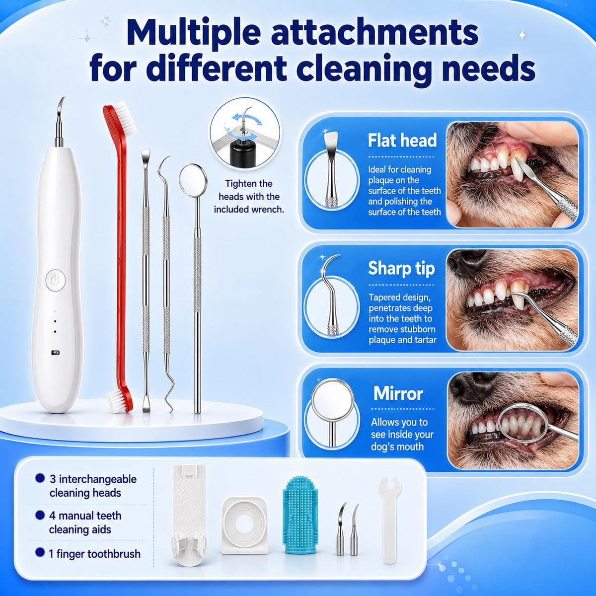 Dog Tartar Ultrasonic Teeth Cleaning Kit K733