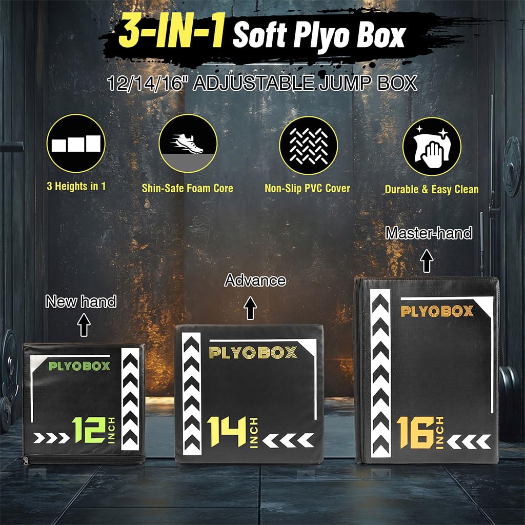3-in-1 Plyometric Jump Box S9100
