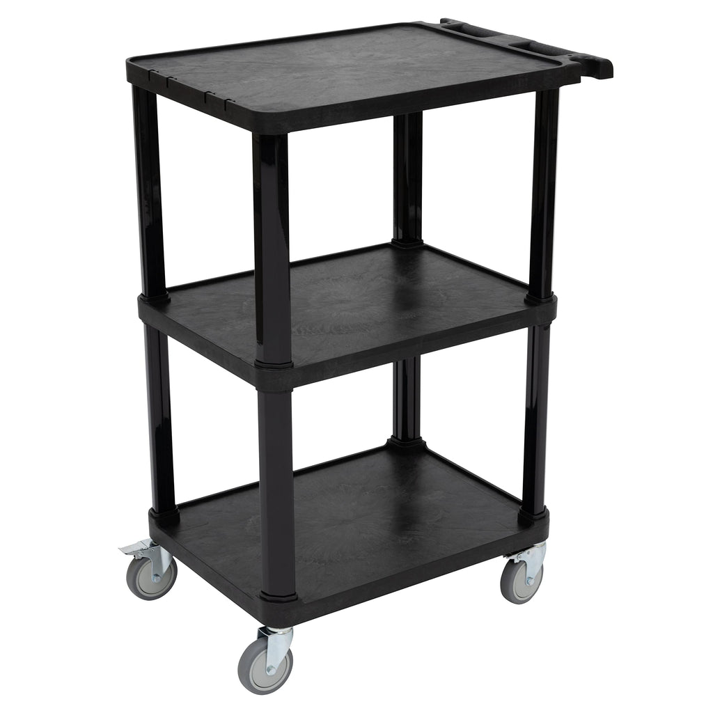 3-Tier Plastic Utility Cart with Lockable Wheels R832460