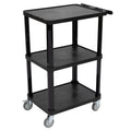 3-Tier Plastic Utility Cart with Lockable Wheels R832460