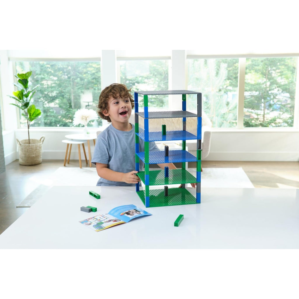10 x 10 in 6 Baseplates with 50 Stackers Building Toy Blocks T2589