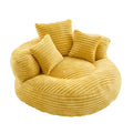 Oversized Corduroy Bean Bag Chair with 3 Pillows P516