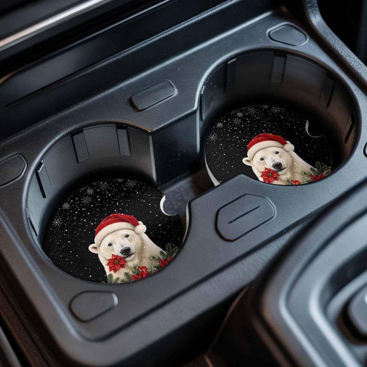 Absorbent Ceramic Stone Car Coasters Set of 2 B299