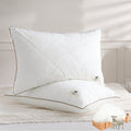 Soft Natural Wool Pillow King Size Set of 2 Cotton Cover U1418