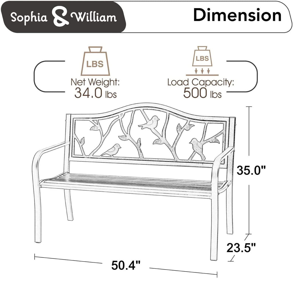 50 Inches Outdoor Bench U87062