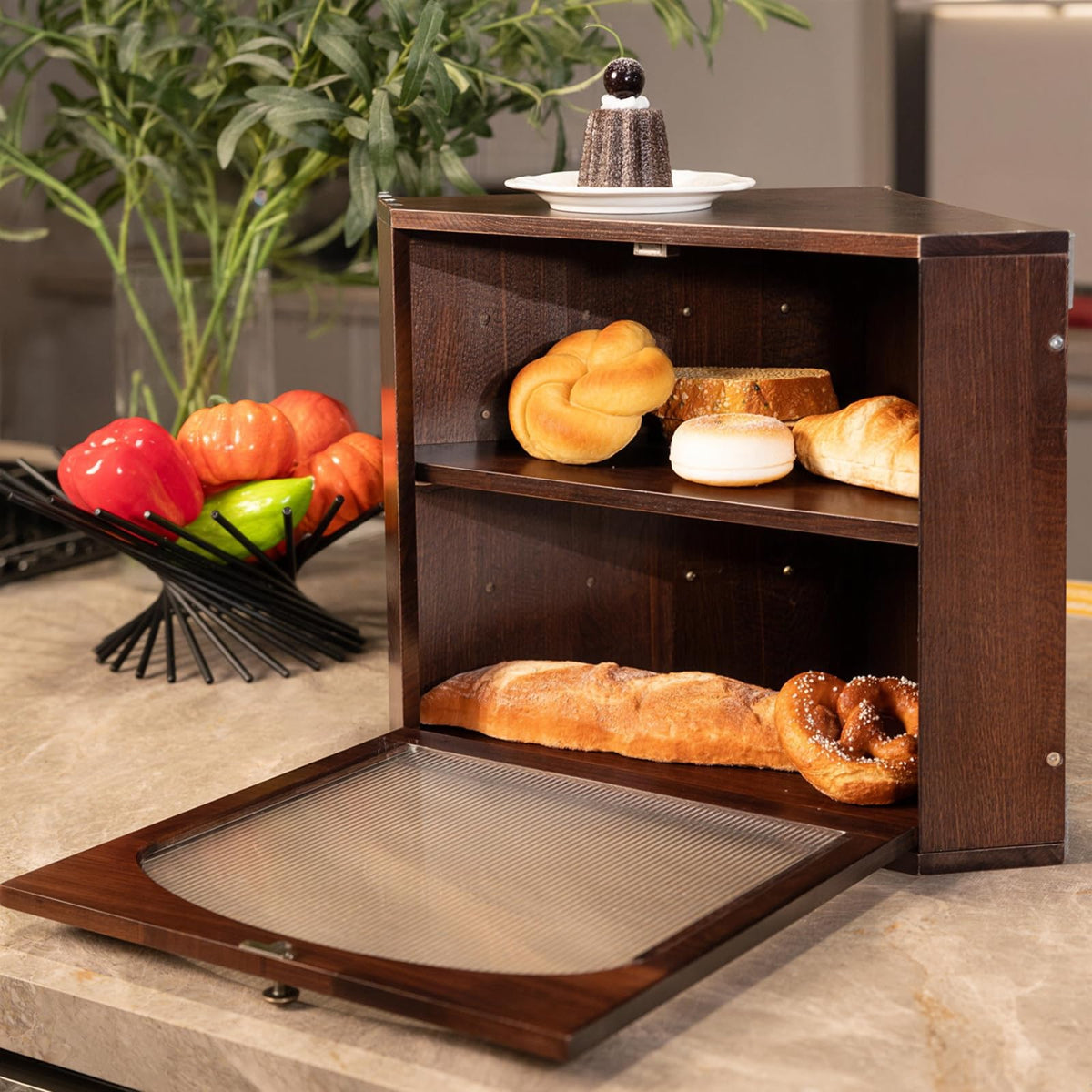 Wood Bread Box A110790