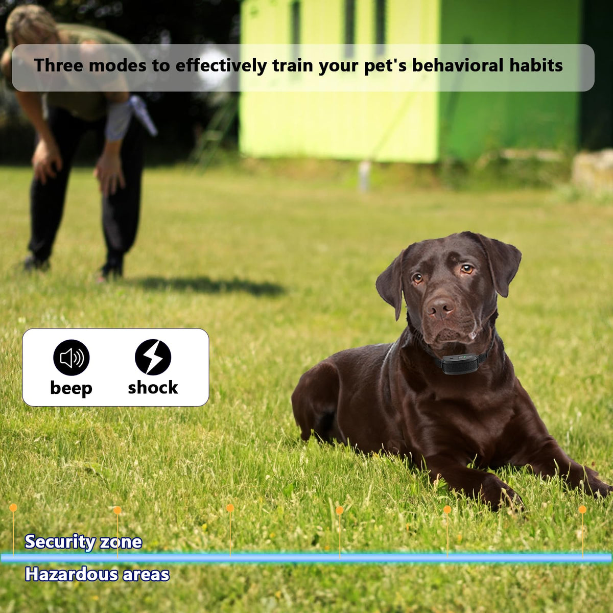 In-Ground Electric Dog Fence System with 2 Collars Q681036