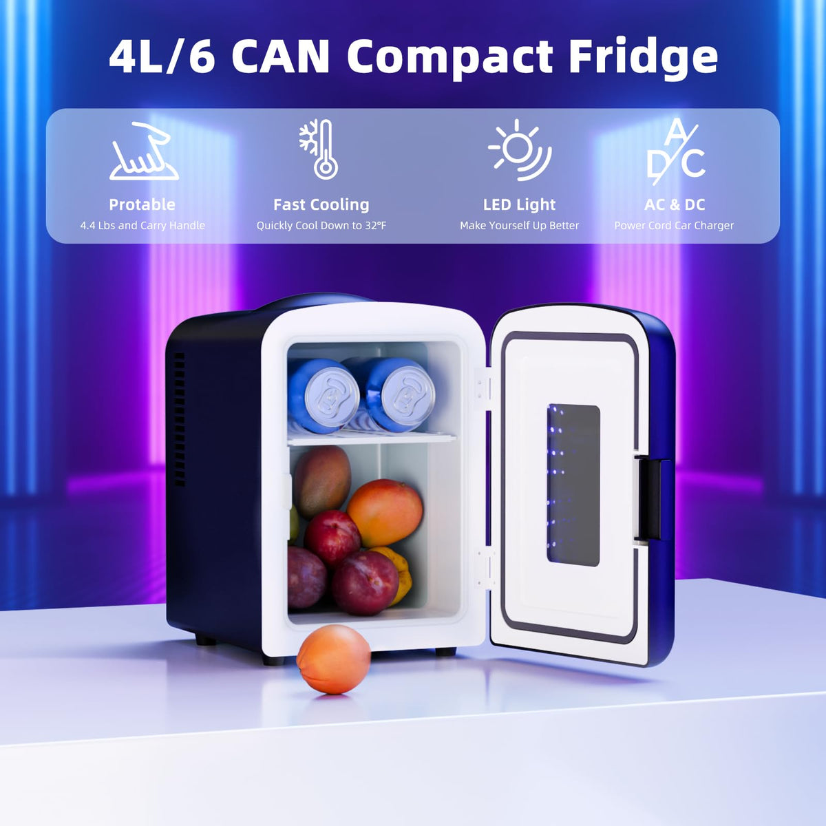 Black 4L Mini Refrigerator U718220