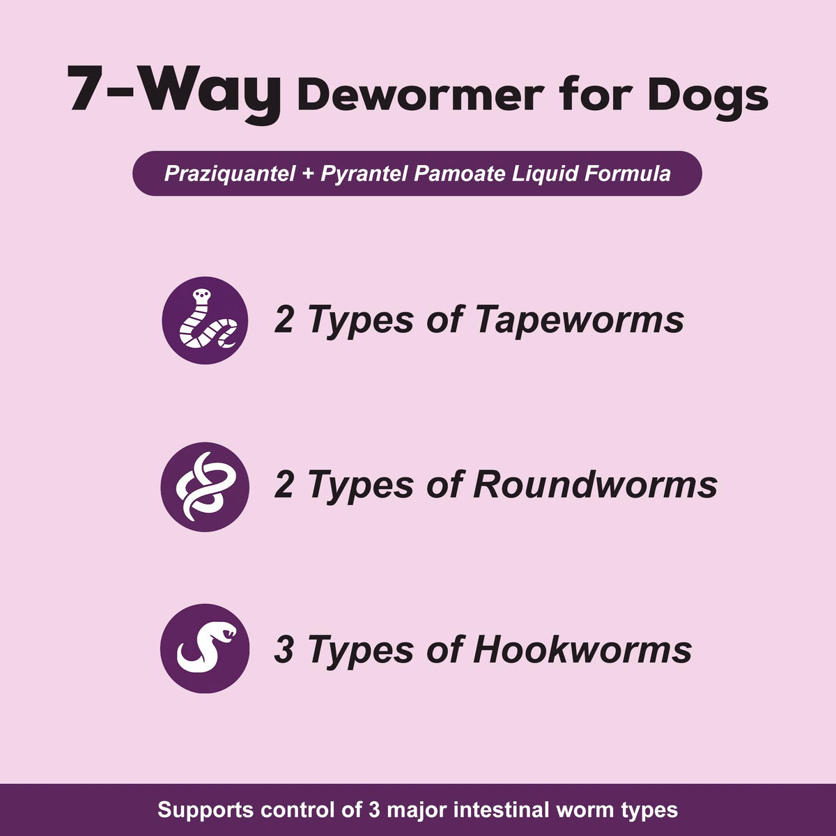 Dog Dewormer Liquid Formula with Praziquantel & Pyrantel Pamoate, 3.38 fl oz B89502
