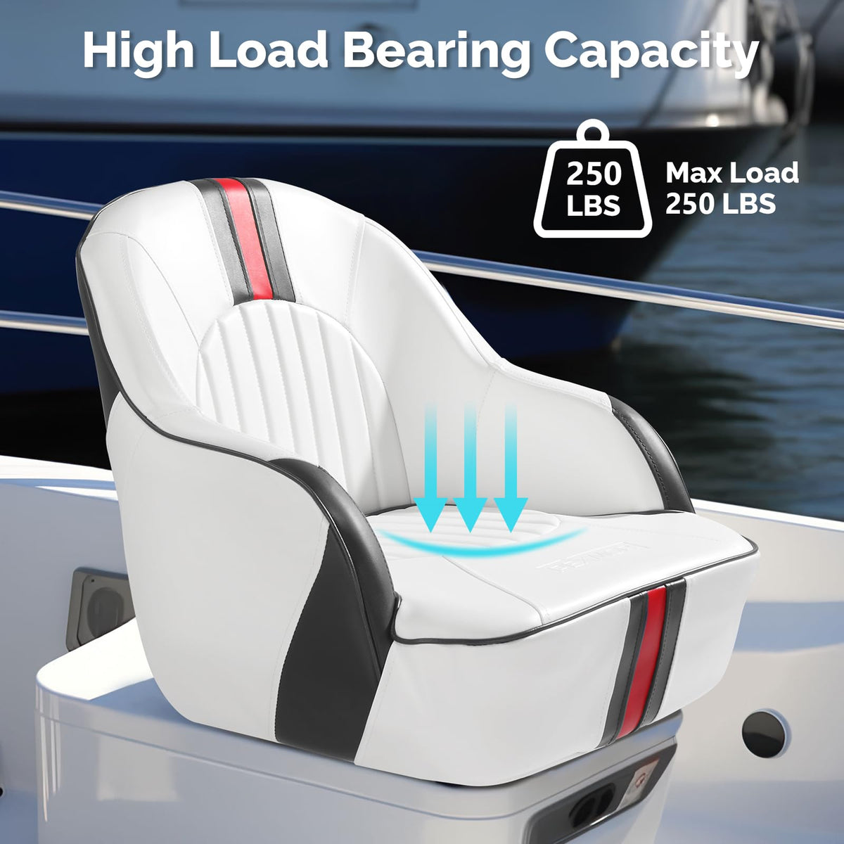 Pontoon Boat Captain Bucket Seat with Cover H156211