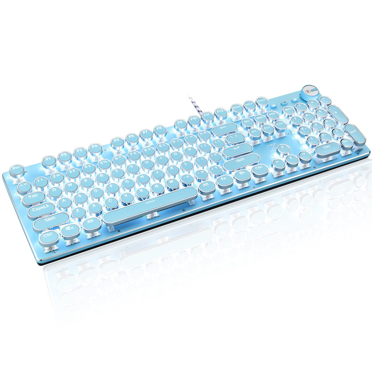 Typewriter Style Retro Mechanical Gaming Keyboard W36323