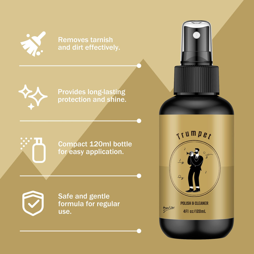Trumpet Care Kit with Valve Oil and Cleaning Brush H7958
