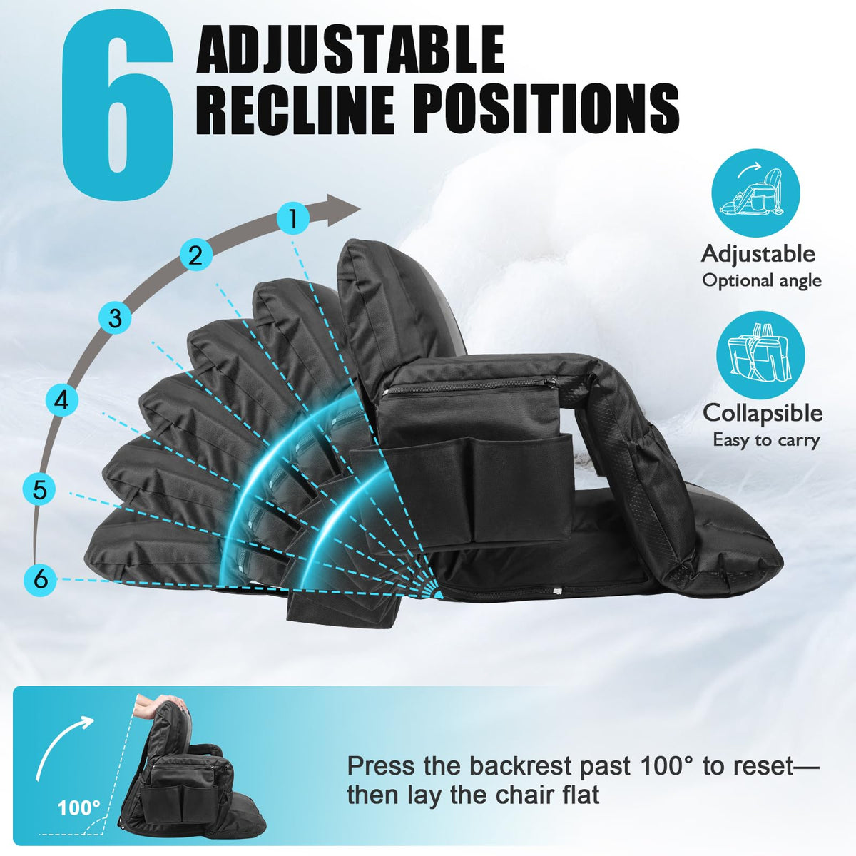 Wide Padded Stadium Seat with Back Support and Cup Holder C994