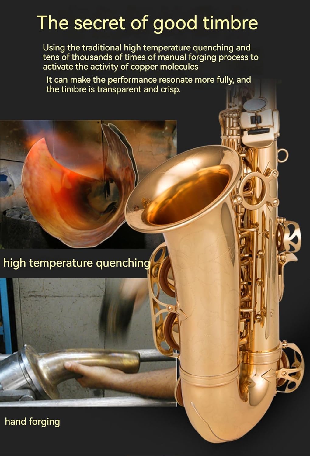 E flat Alto Saxophone with Belt Box, Whistle, Cleaning Suit Q729