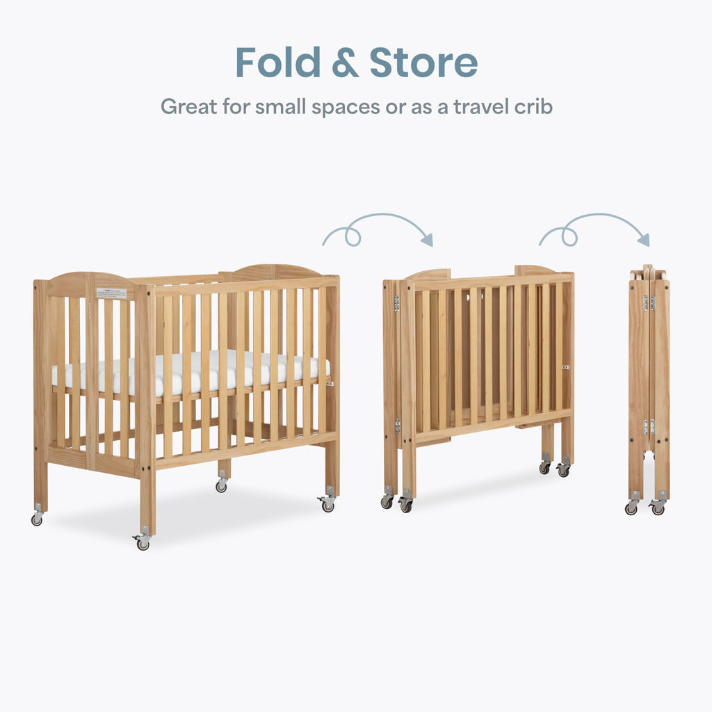 2-in-1 Portable Mini Crib with Mattress G914