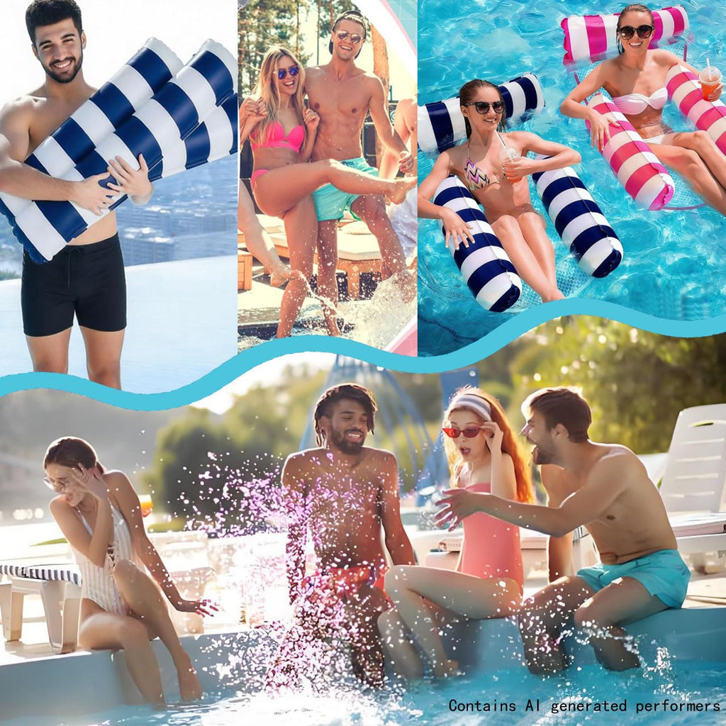 2 Pack Inflatable Pool Floats Chair Bed Hammock J952