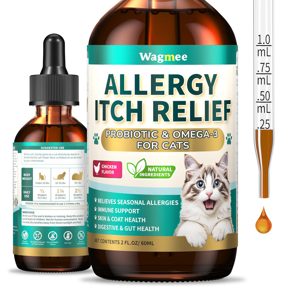 Omega 3 & Probiotic 60ml Allergy Relief for Cats O869