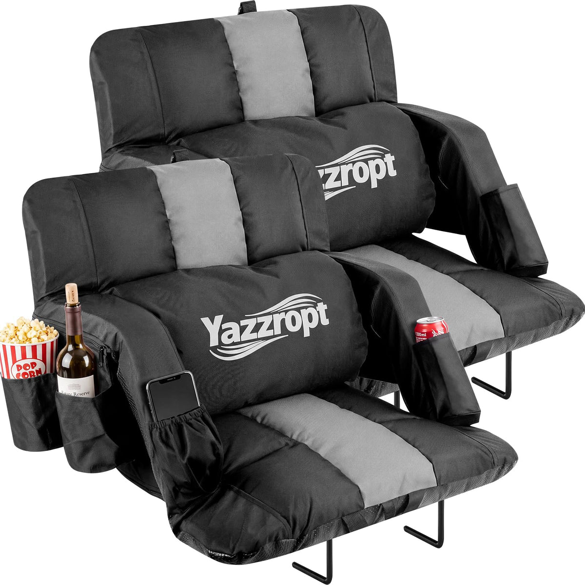 Wide Padded Stadium Seat with Back Support and Cup Holder C994
