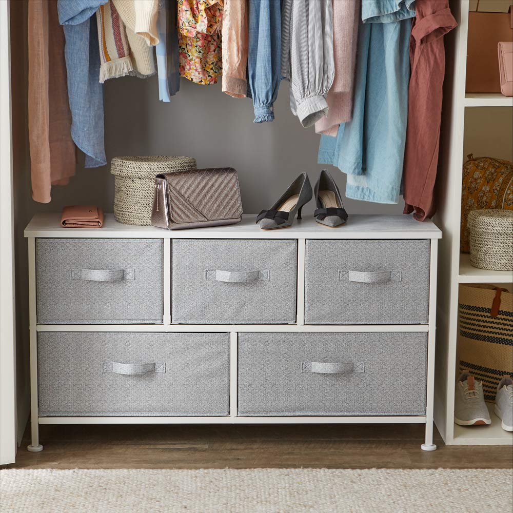 White 5-Drawer Fabric Storage Organizer N92562