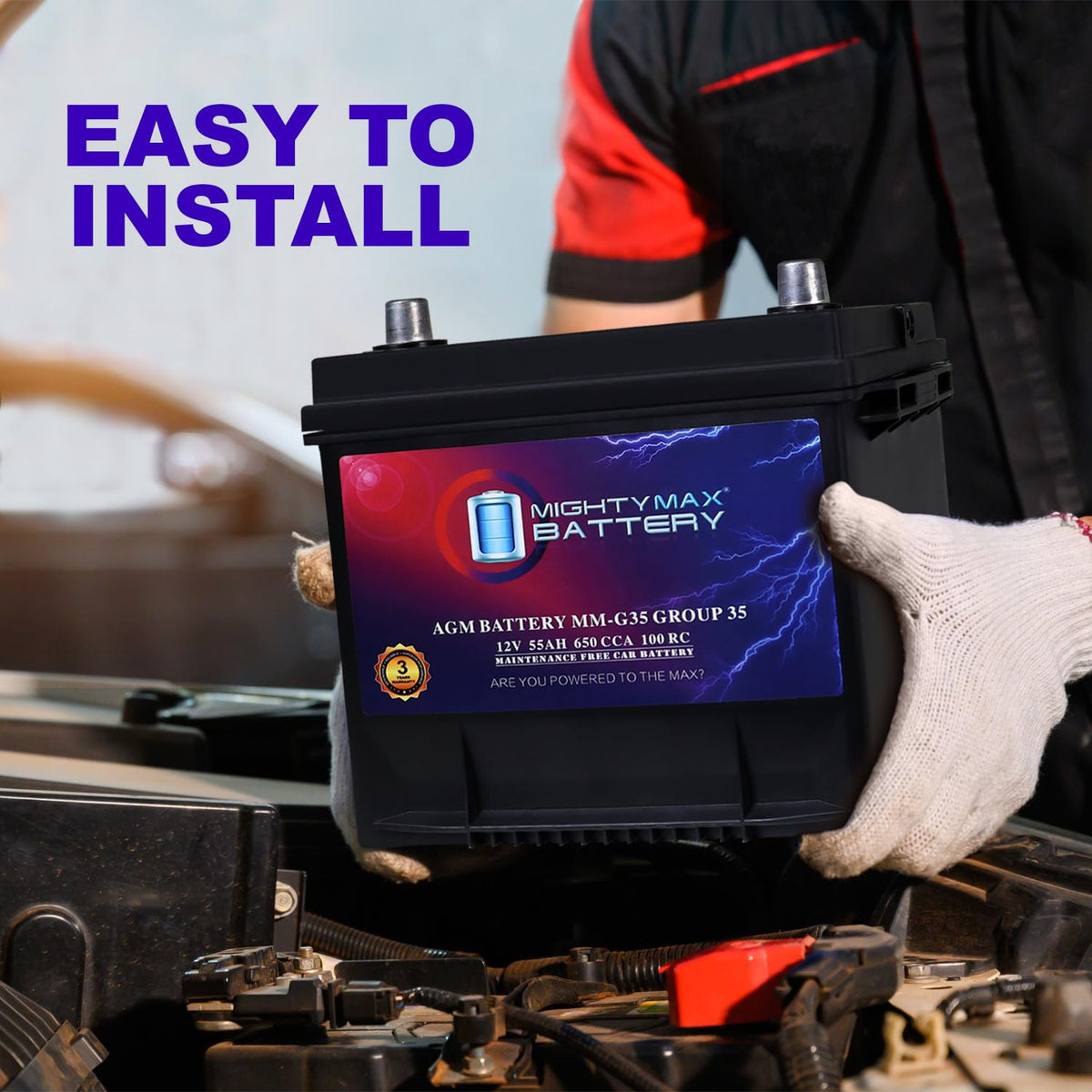 12V 55Ah AGM Replacement Battery P64548