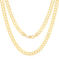 10k Yellow Gold Cuban Curb Link Chain Necklace Z8106