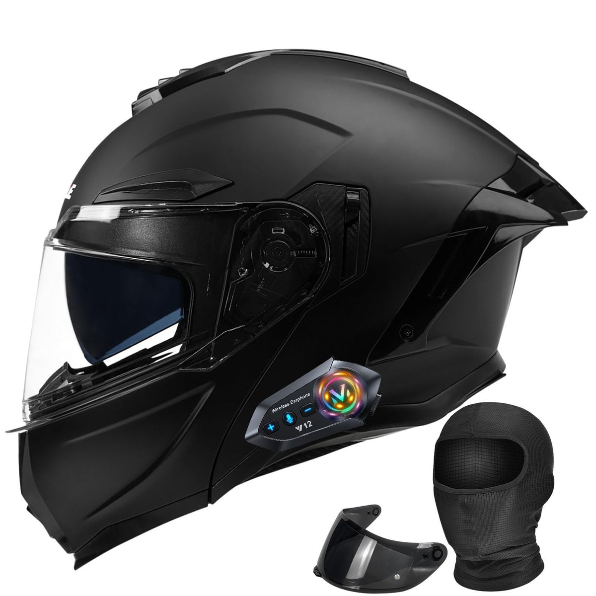 Bluetooth Modular Motorcycle Helmet with Dual Visors Y5155