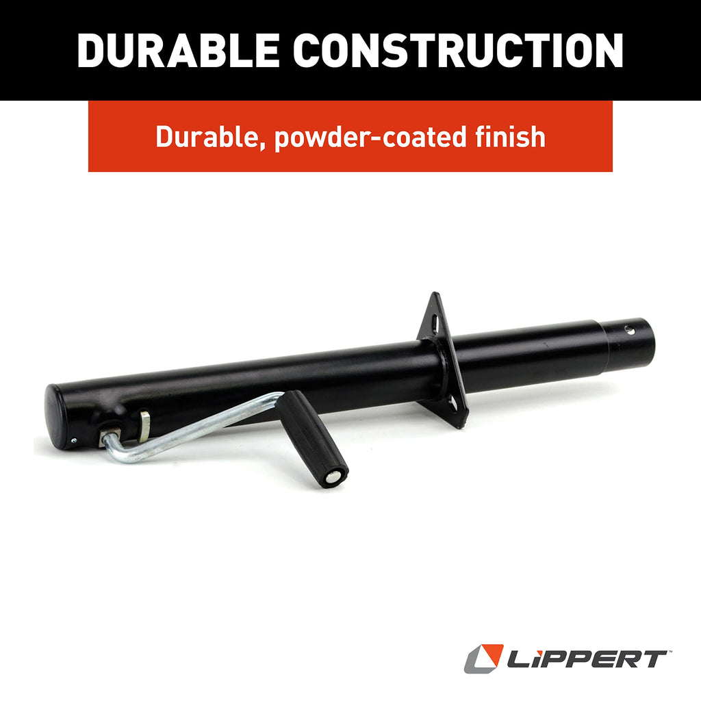 Black Side Wind Tongue Jack with Mounting Hardware B1137