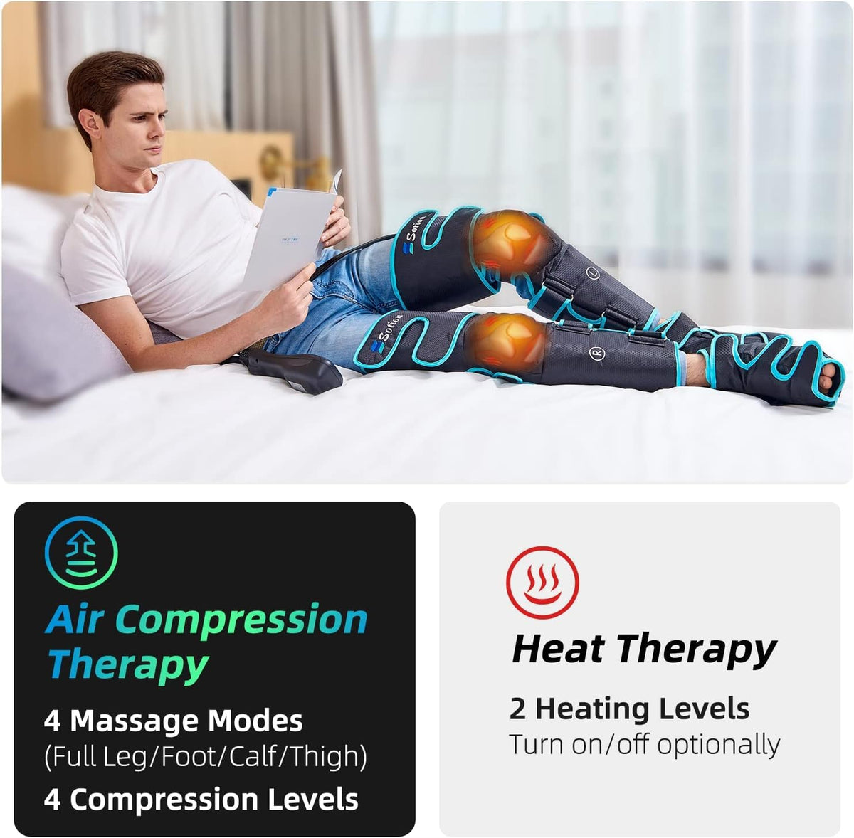 Air Compression Heat Leg Massager C1070