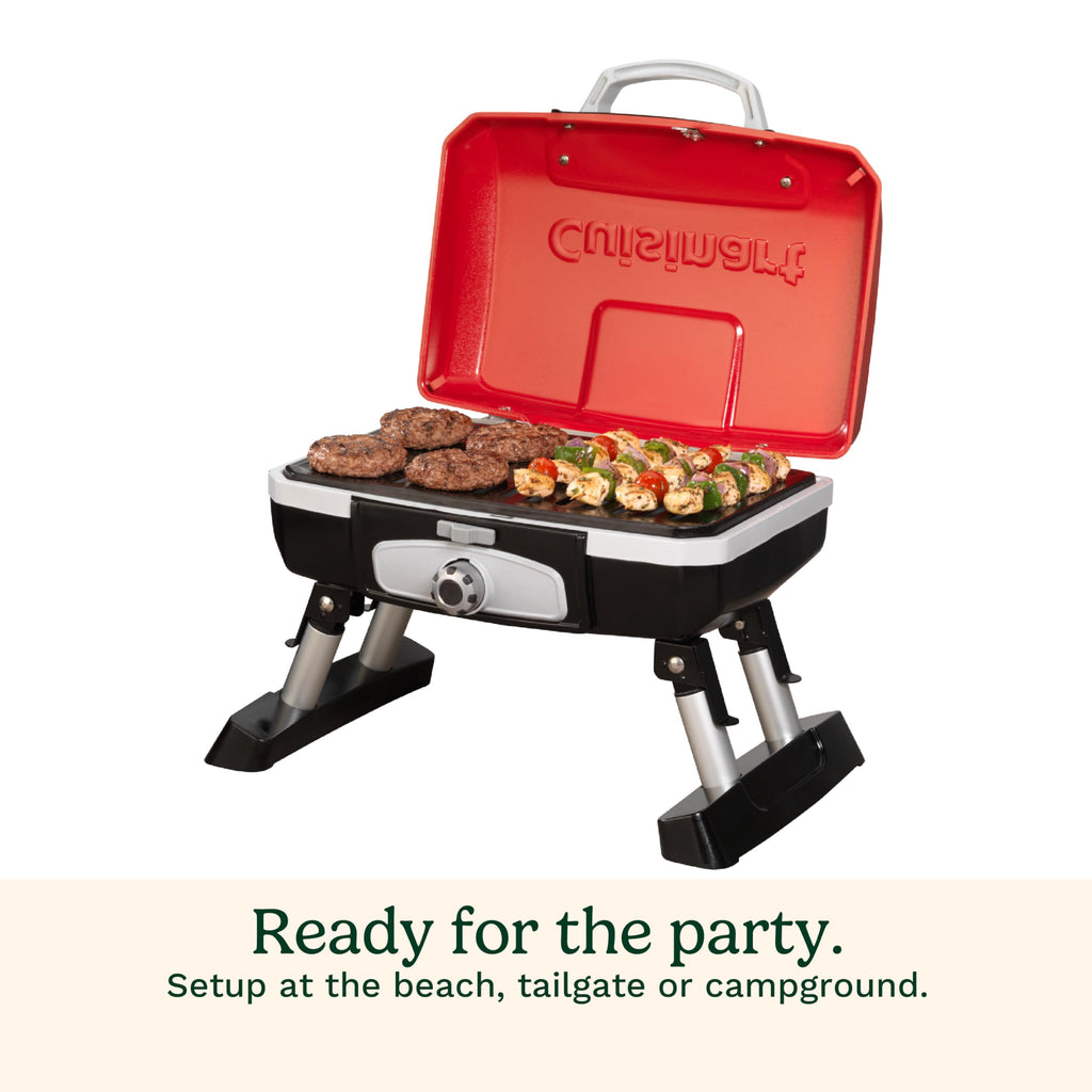 Portable Gas Grill, 150 Sq. In. 5,500 BTU Red I848