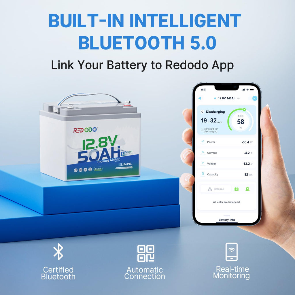 12V 50Ah LiFePO4 Deep Cycle Battery T627