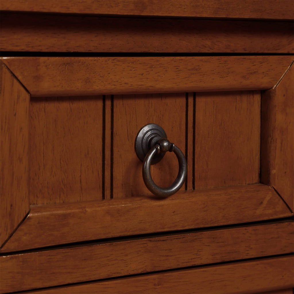 Cherry Hall Table with 3 Storage Drawers and Shelf S21160