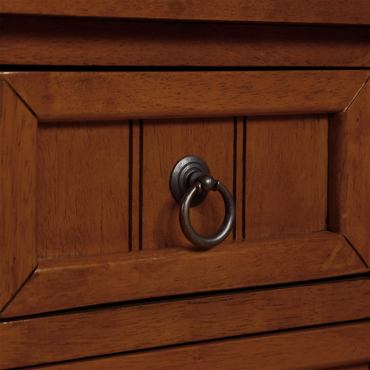 Cherry Hall Table with 3 Storage Drawers and Shelf S21160