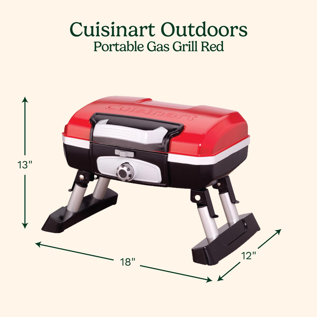 Portable Gas Grill, 150 Sq. In. 5,500 BTU Red I848