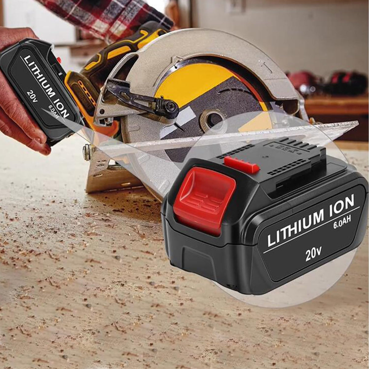 2 Pack 6.0Ah Replace Battery for 20V MAX Cordless Power Tools U324