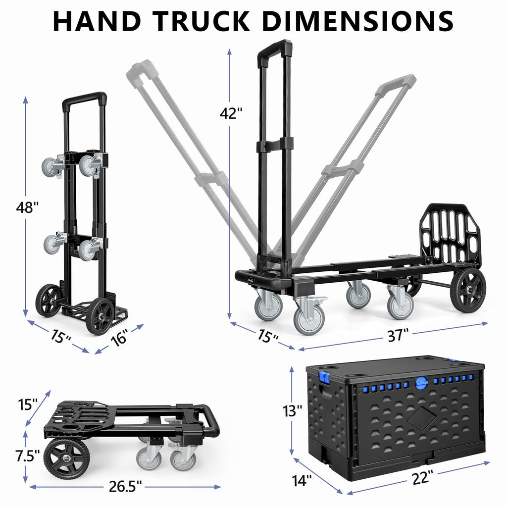 4-in-1 Convertible Dolly Cart with Crate F19501