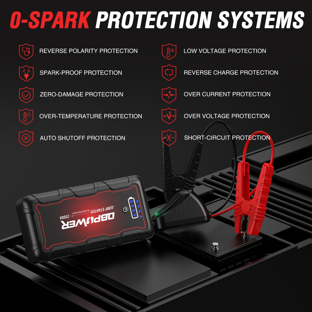 2500A Peak 74Wh Portable Car Jump Starter J976398