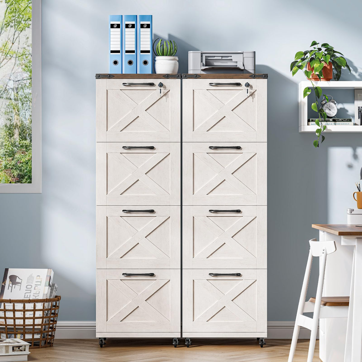 White 4 Drawer Filing Cabinet V58408