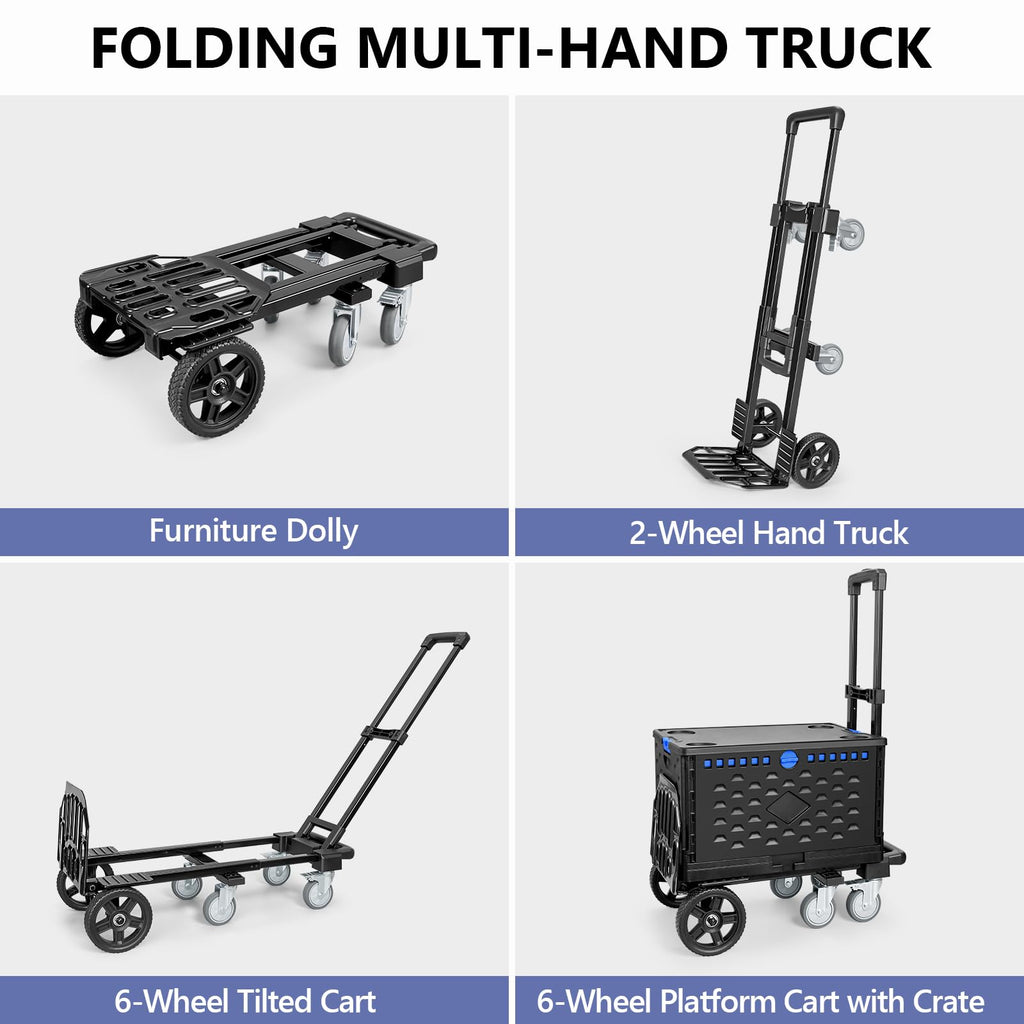 4-in-1 Convertible Dolly Cart with Crate F19501