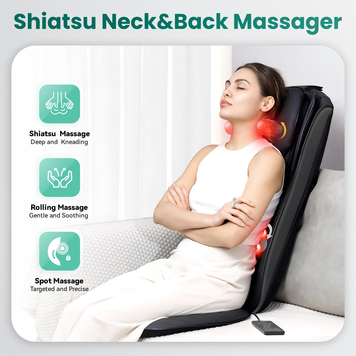 Shiatsu Neck Back Massager with Heat S26680