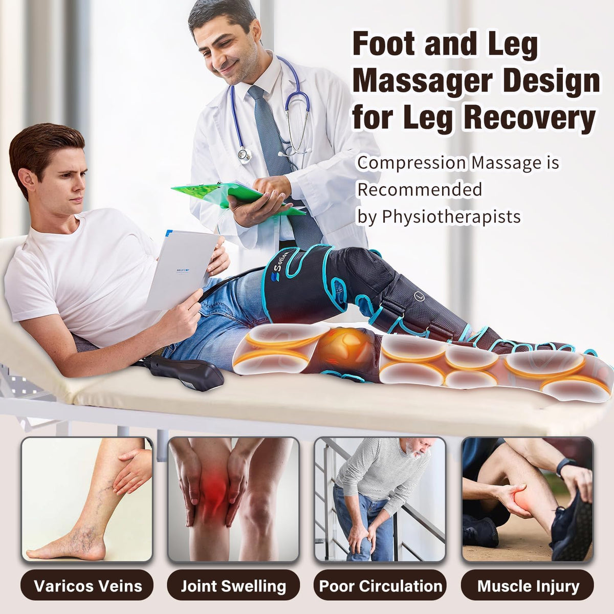 Air Compression Heat Leg Massager C1070