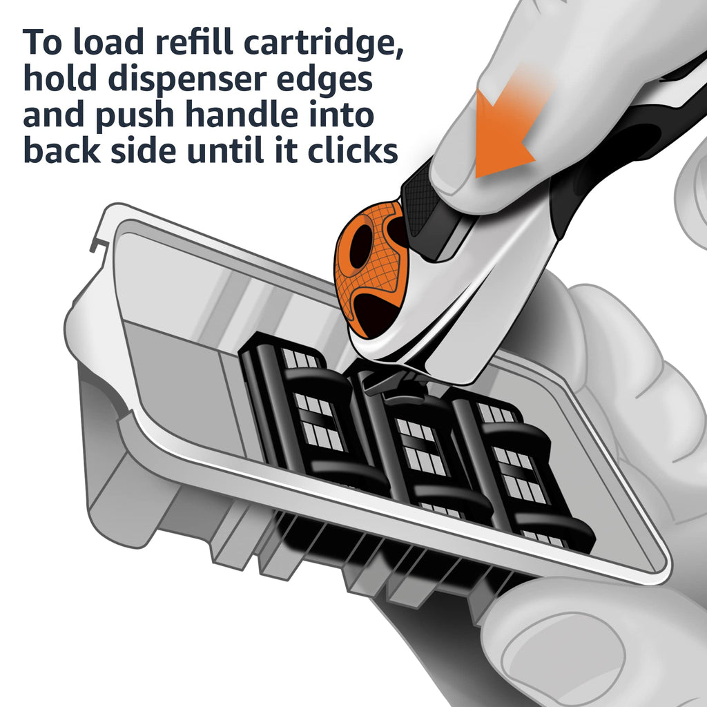3-Blade Razor Refills with Dual Lubrication, 12 Cartridges O1639