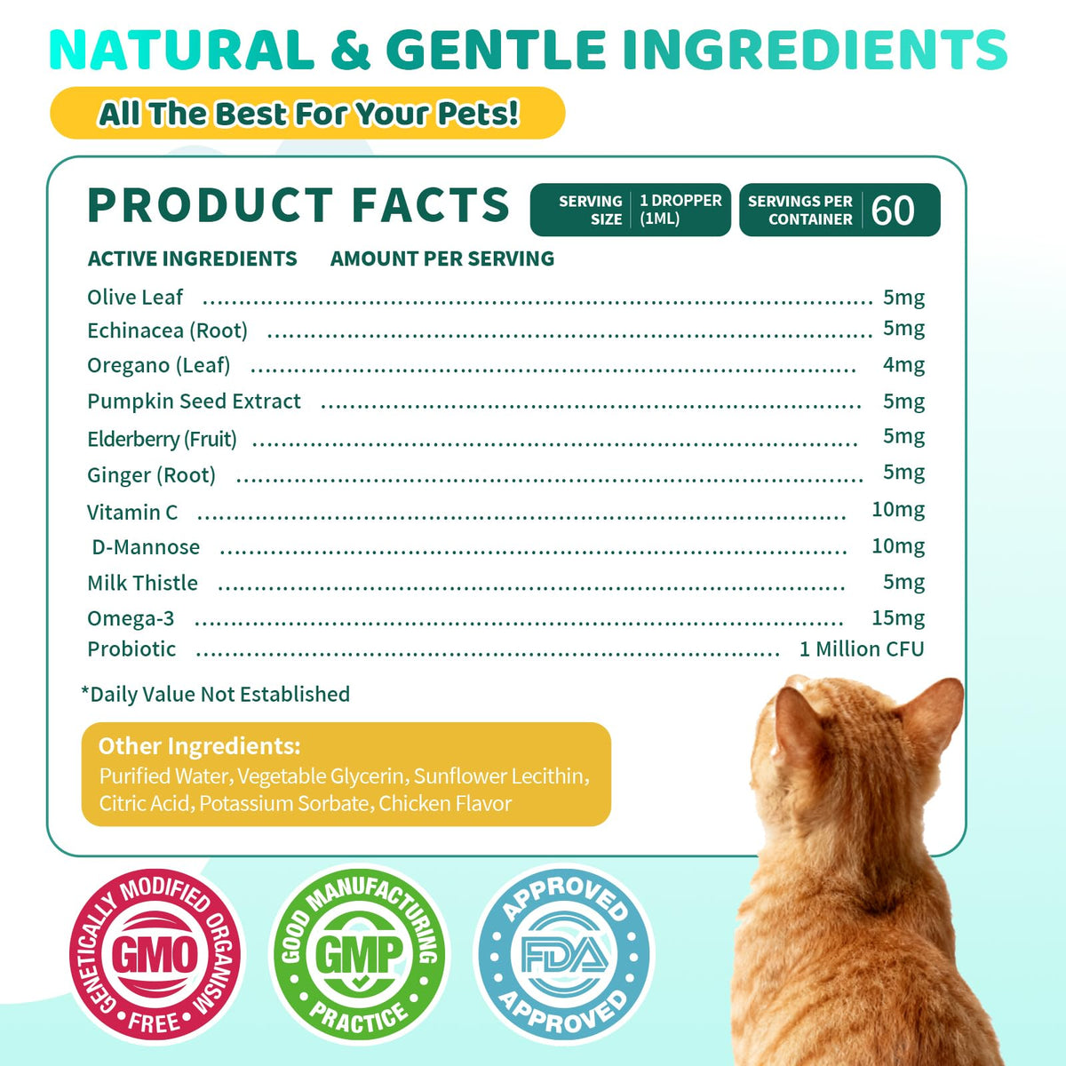 Omega 3 & Probiotic 60ml Allergy Relief for Cats O869