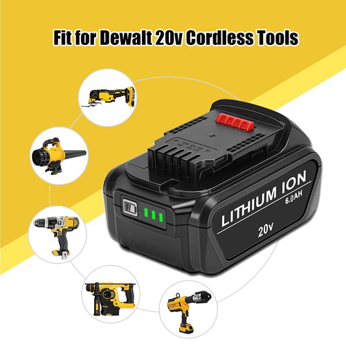 2 Pack 6.0Ah Replace Battery for 20V MAX Cordless Power Tools U324